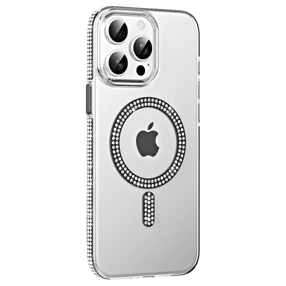 Joko  İphone 15 Pro Move Taşlı Magsafe Kapak - Siyah