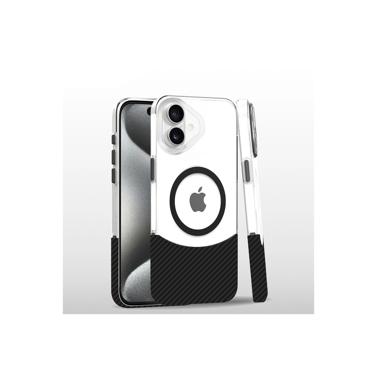 Joko  İphone 16 Plus Carbon Puzzle Magsafe Kapak - Siyah-2
