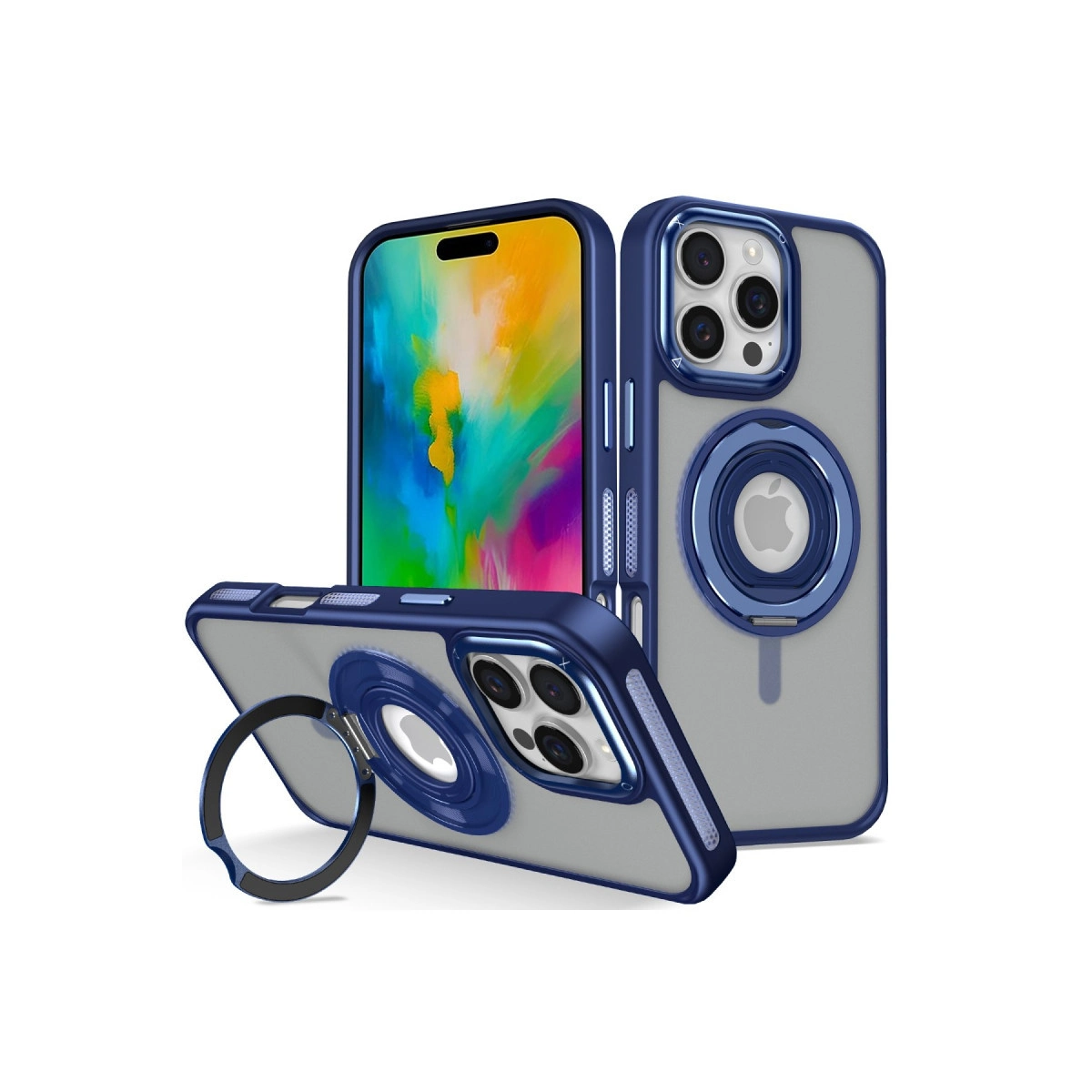 Joko  İphone 16 Pro Banza Magsafe Standlı Kapak - Lacivert