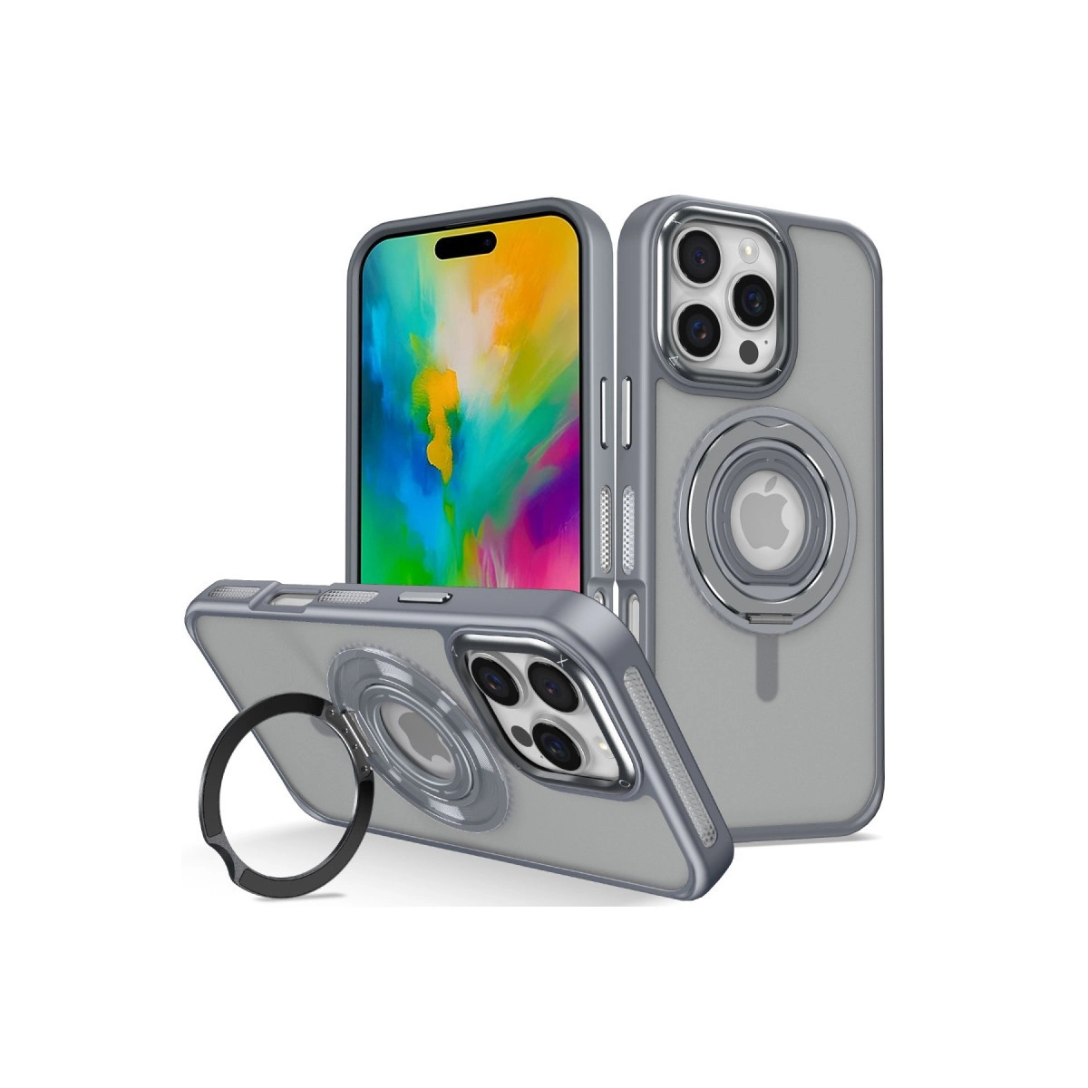 Joko  İphone 16 Pro Banza Magsafe Standlı Kapak - Titan Gri