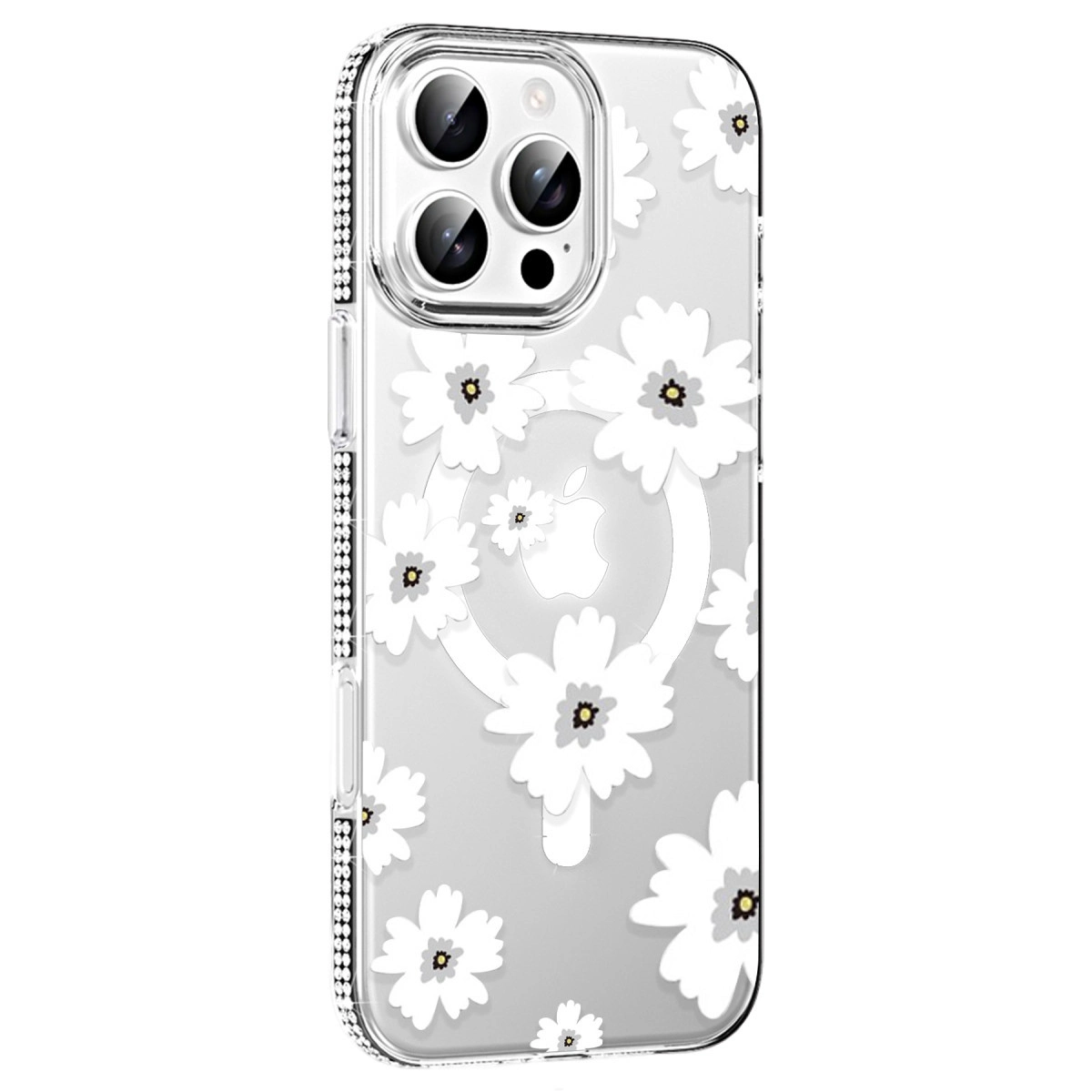 Joko  İphone 16 Pro Max Floral Magsafe Kapak - Beyaz