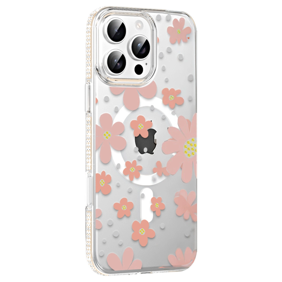 Joko  İphone 16 Pro Max Floral Magsafe Kapak - Pembe