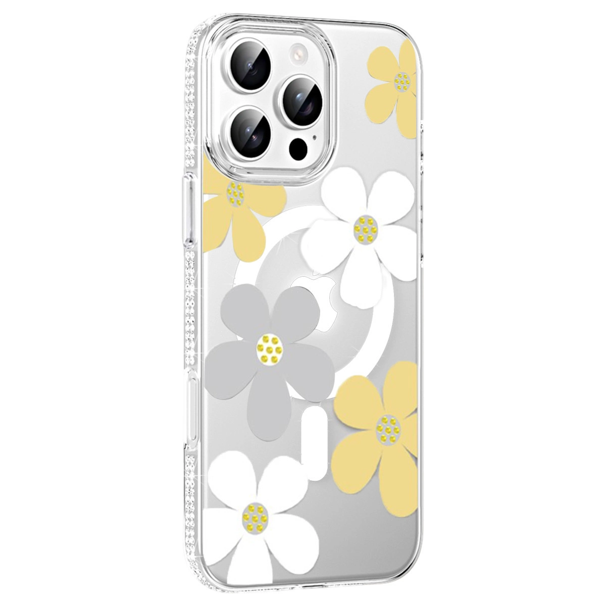 Joko  İphone 16 Pro Max Floral Magsafe Kapak - Sarı