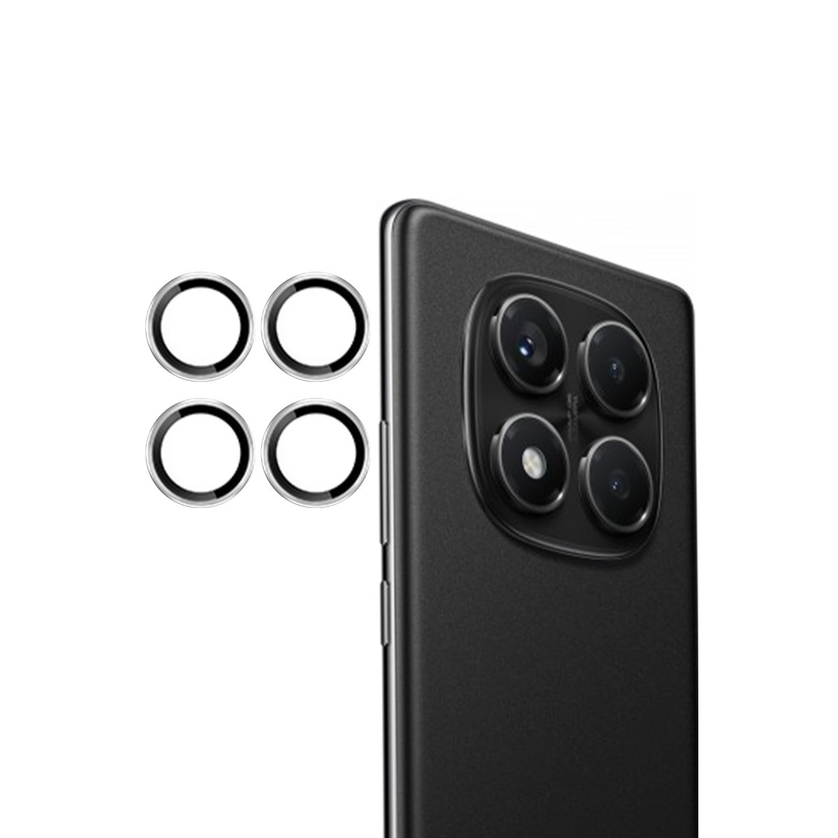 Joko Xiaomi Redmi Note 14 Pro 4g Pvd Metal Kamera Lens - Gümüş