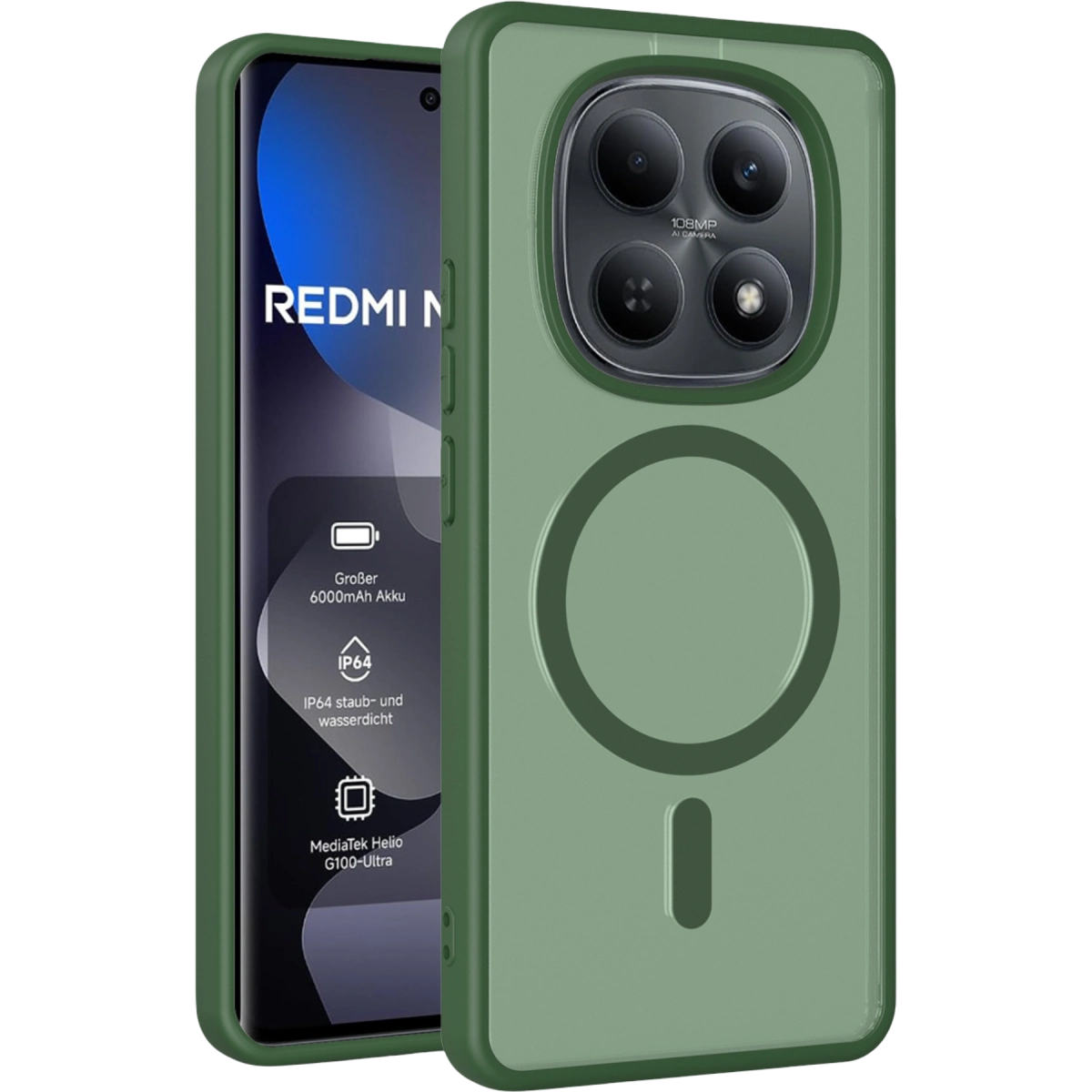 Joko Xiaomi Redmi Note 15 Pro 4g Jota Magsafe Kapak - Koyu Yeşil