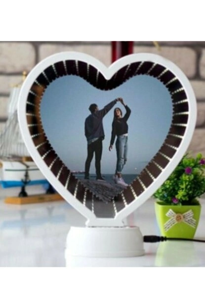 Kalp Sihirli Ayna Pil+usb Beyaz Işık