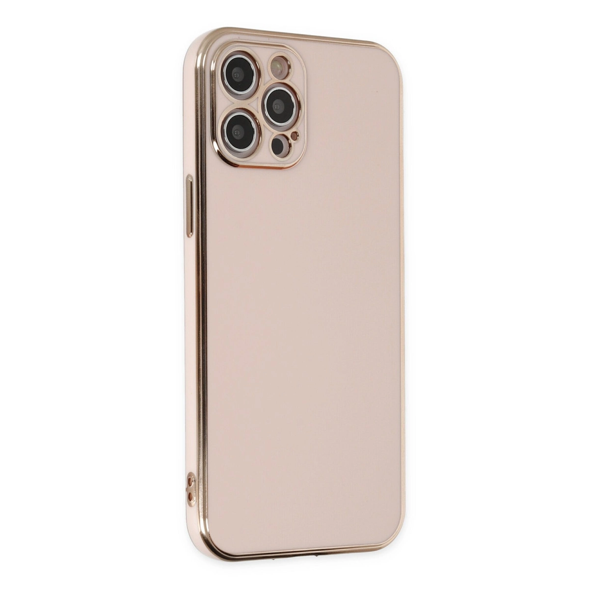 Newface Apple İphone 12 Pro Max Kılıf Volet Silikon - Pembe