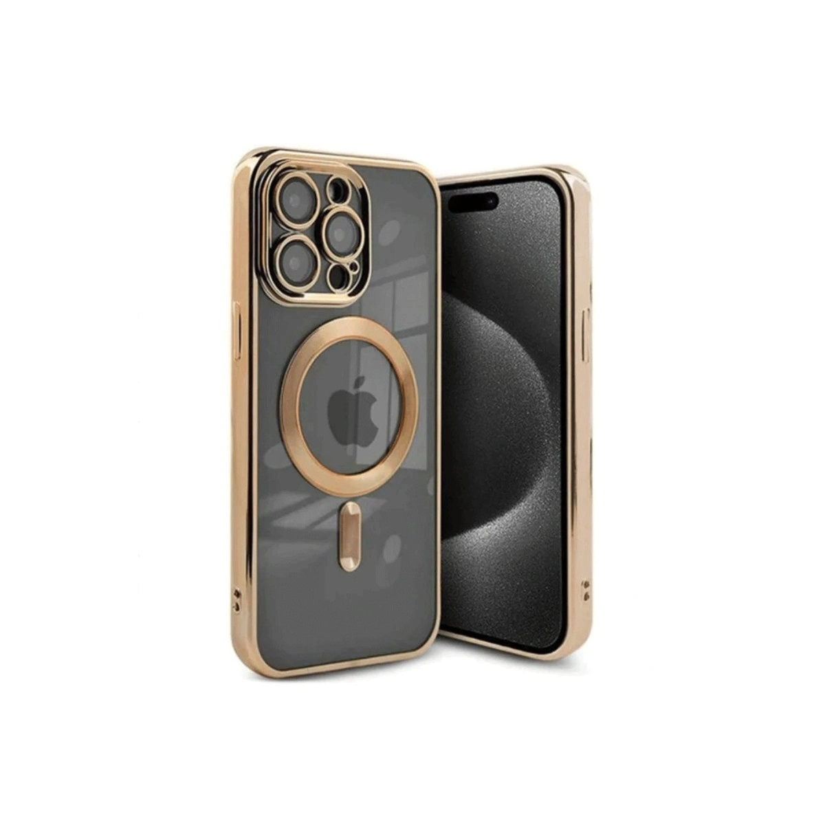 İphone 15 Pro Kılıf Kross Magneticsafe Kapak - Gold