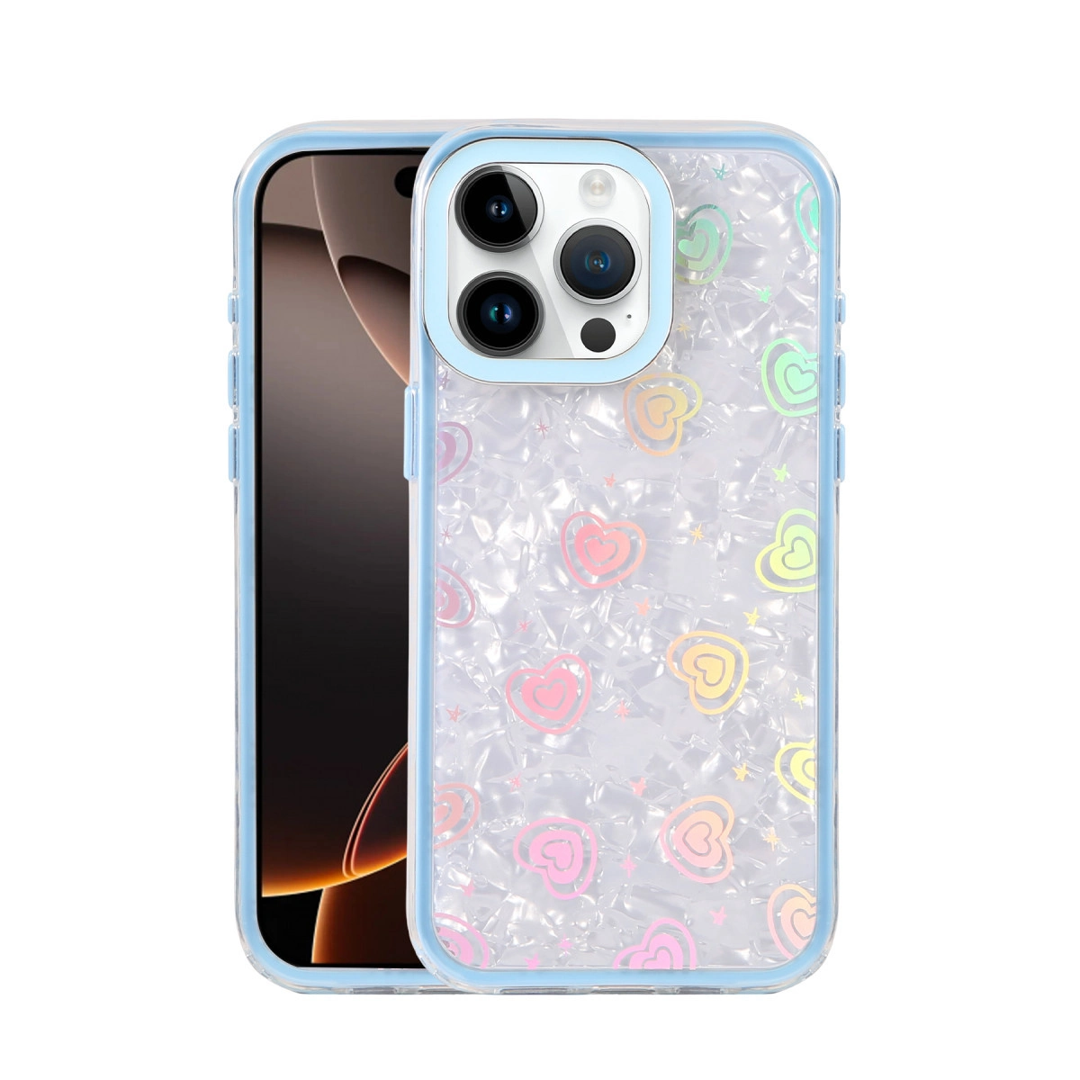 İphone 15 Pro Lumi Desenli Kapak - Mavi