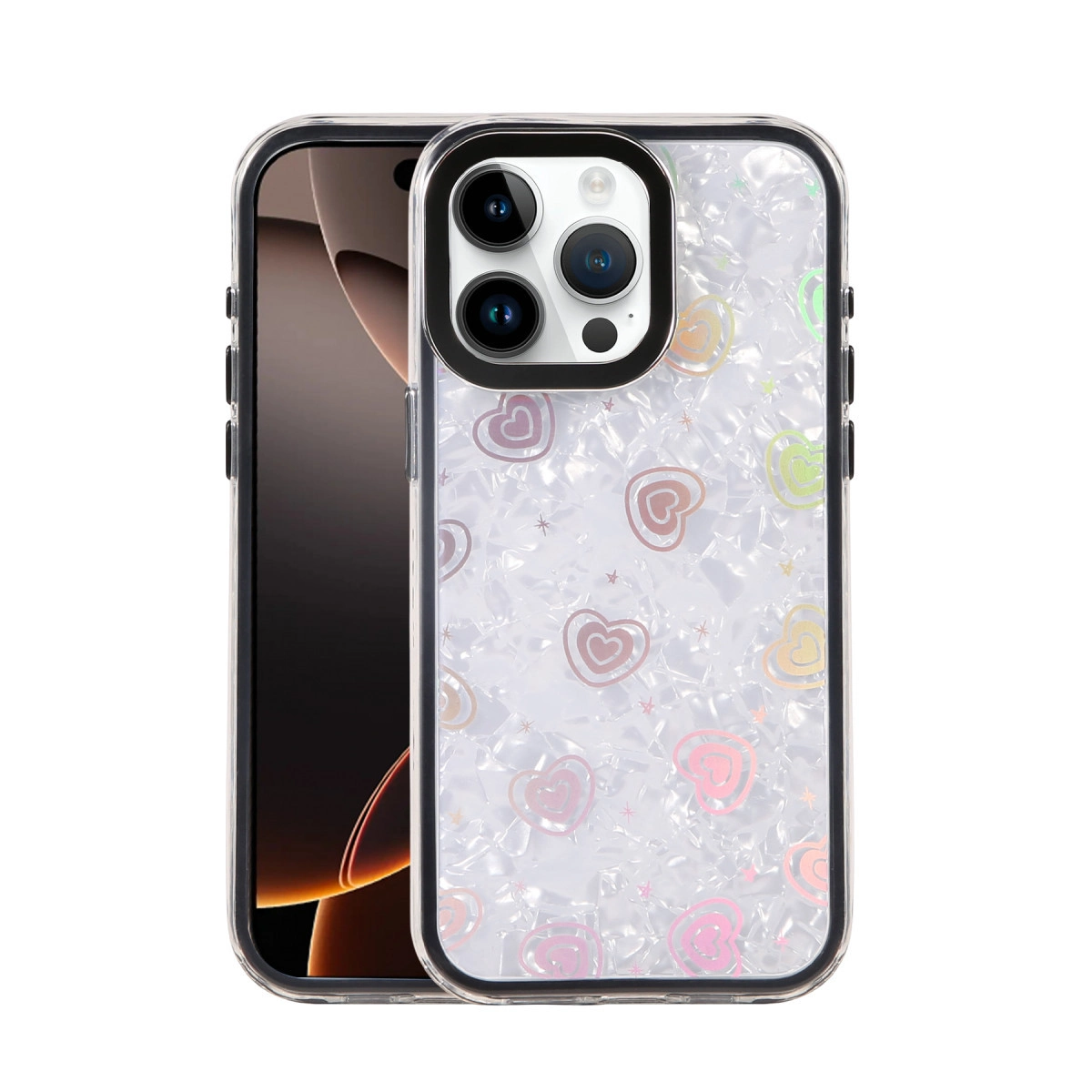İphone 15 Pro Lumi Desenli Kapak - Siyah