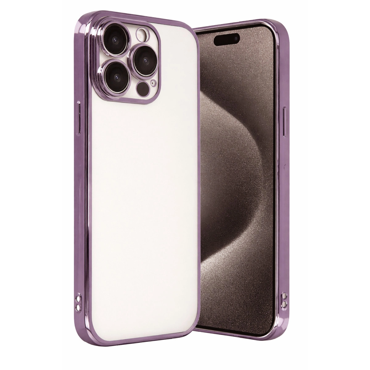 İphone 15 Pro Max Razer Lensli Silikon - Mor