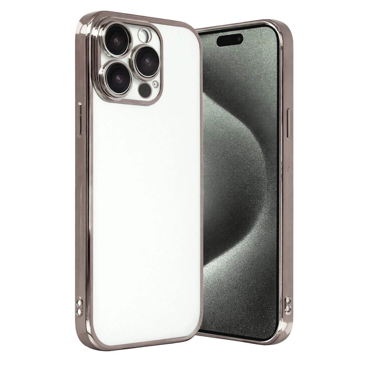 İphone 15 Pro Max Razer Lensli Silikon - Titan Gri