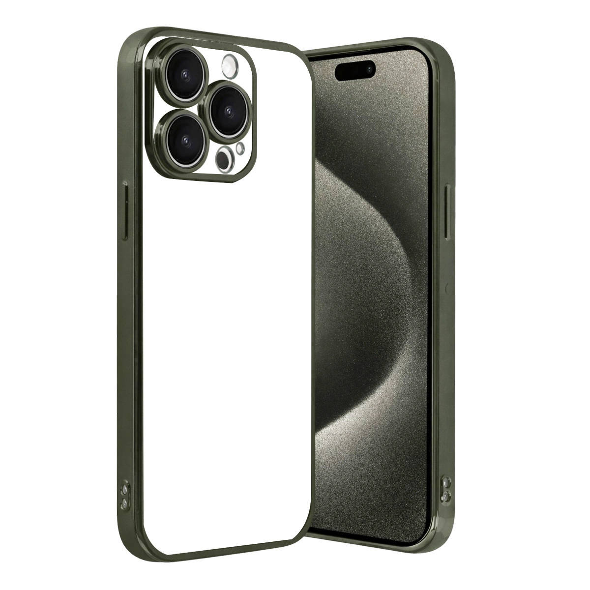 İphone 15 Pro Max Razer Lensli Silikon - Yeşil