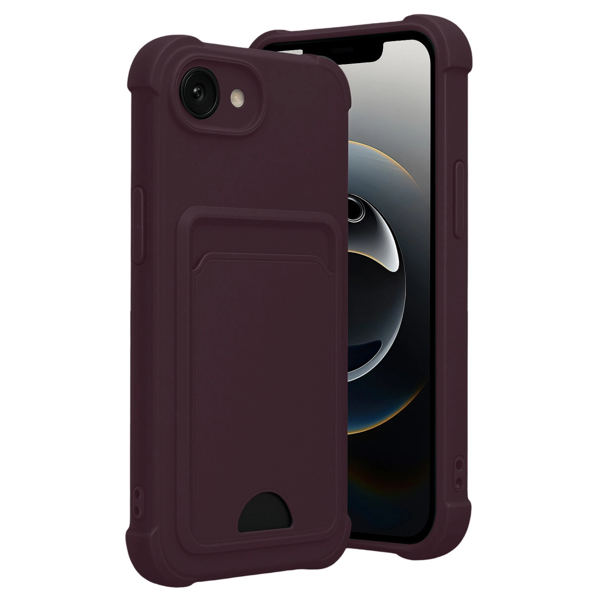 İphone 16e Kelvin Kartvizitli Silikon - Derin Mor
