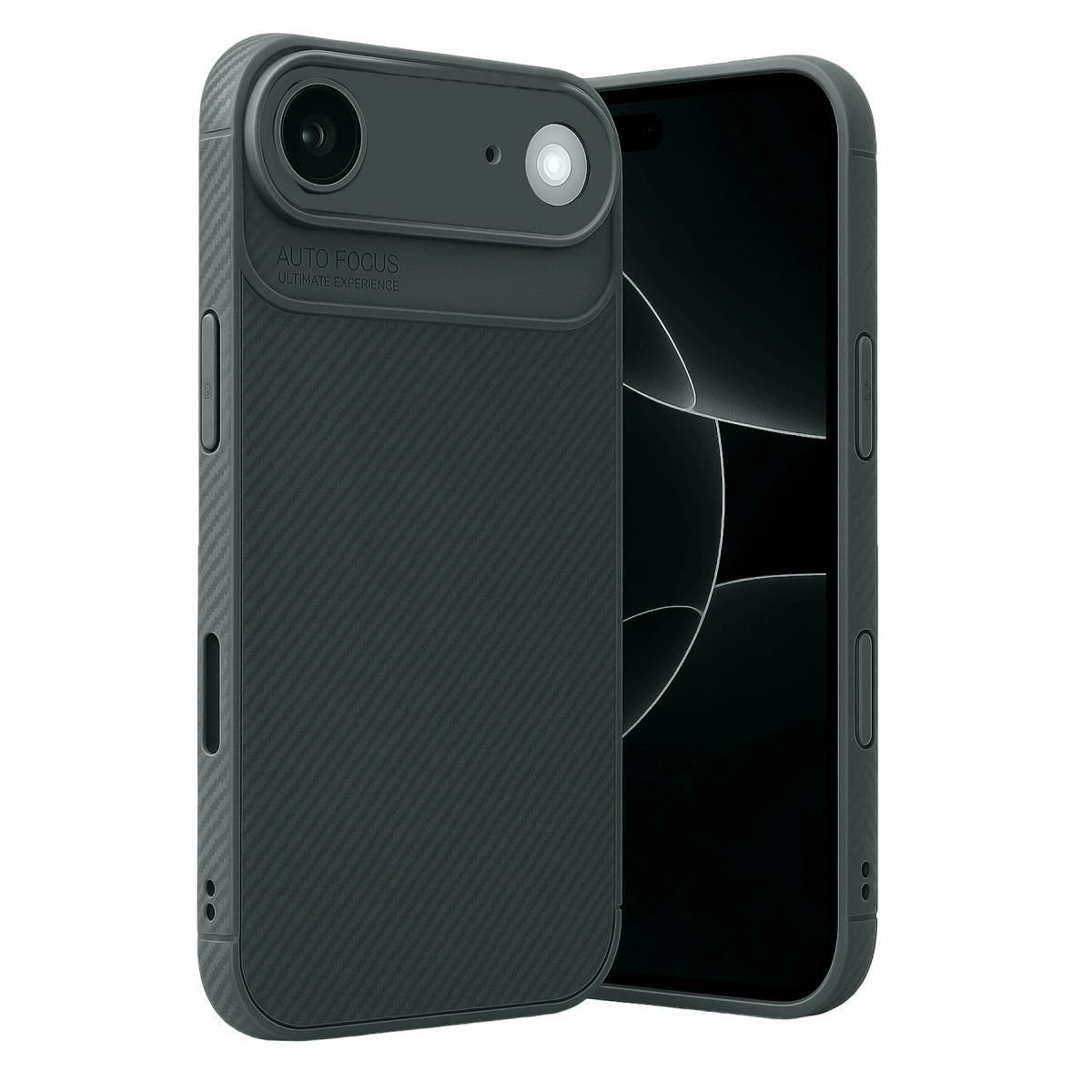 İphone 17 Air Auto Focus Karbon Kapak - Koyu Yeşil