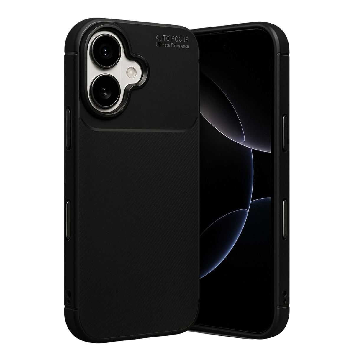 İphone 17 Auto Focus Karbon Kapak - Siyah