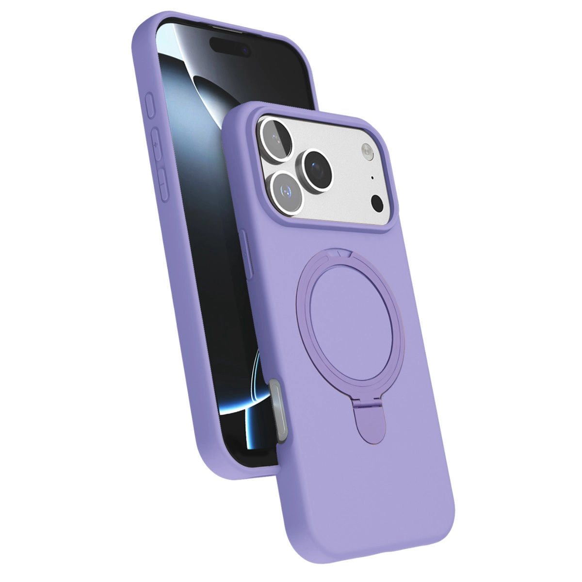 İphone 17 Pro Regal Magsafe Standlı Kapak - Lila