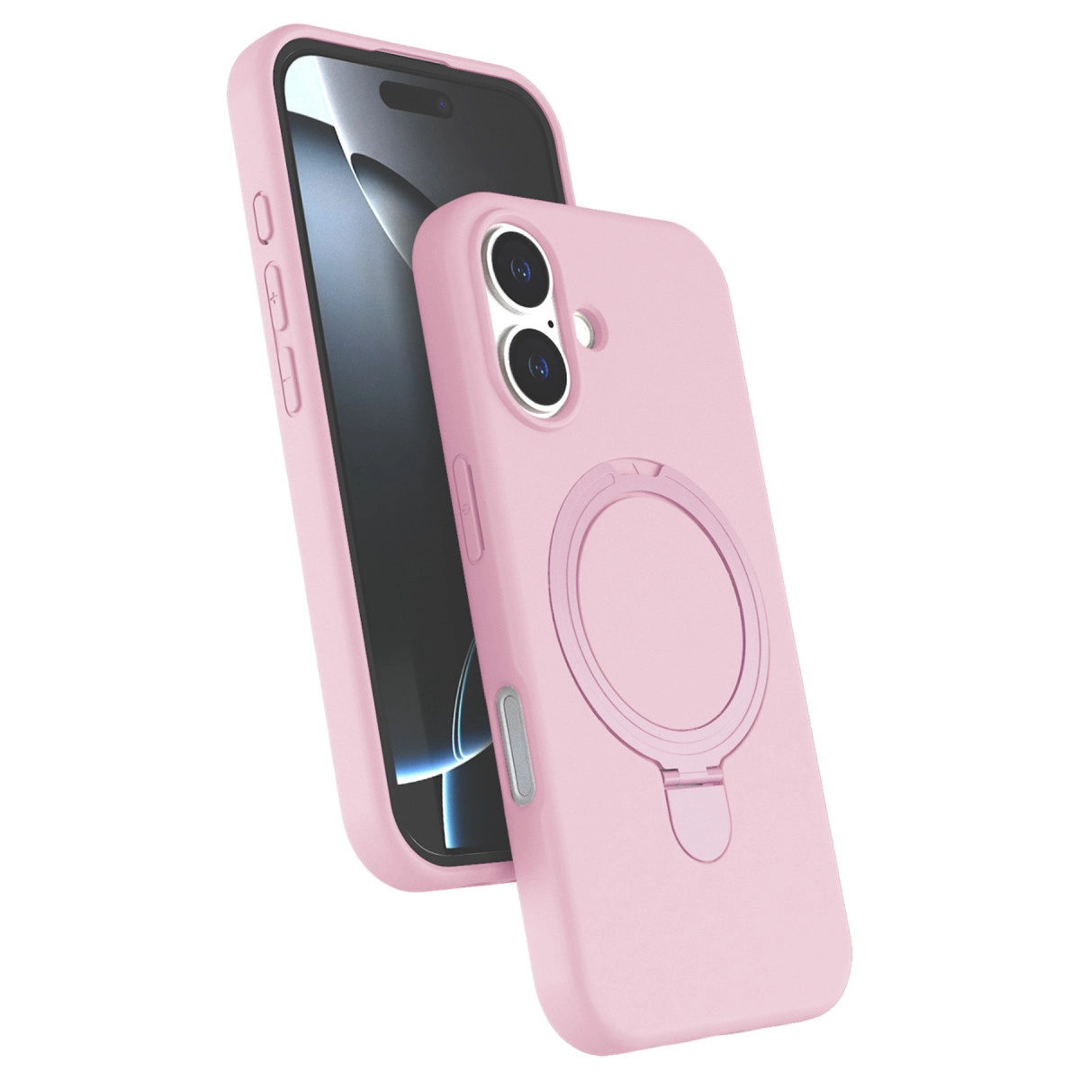 İphone 17 Regal Magsafe Standlı Kapak - Açık Pembe