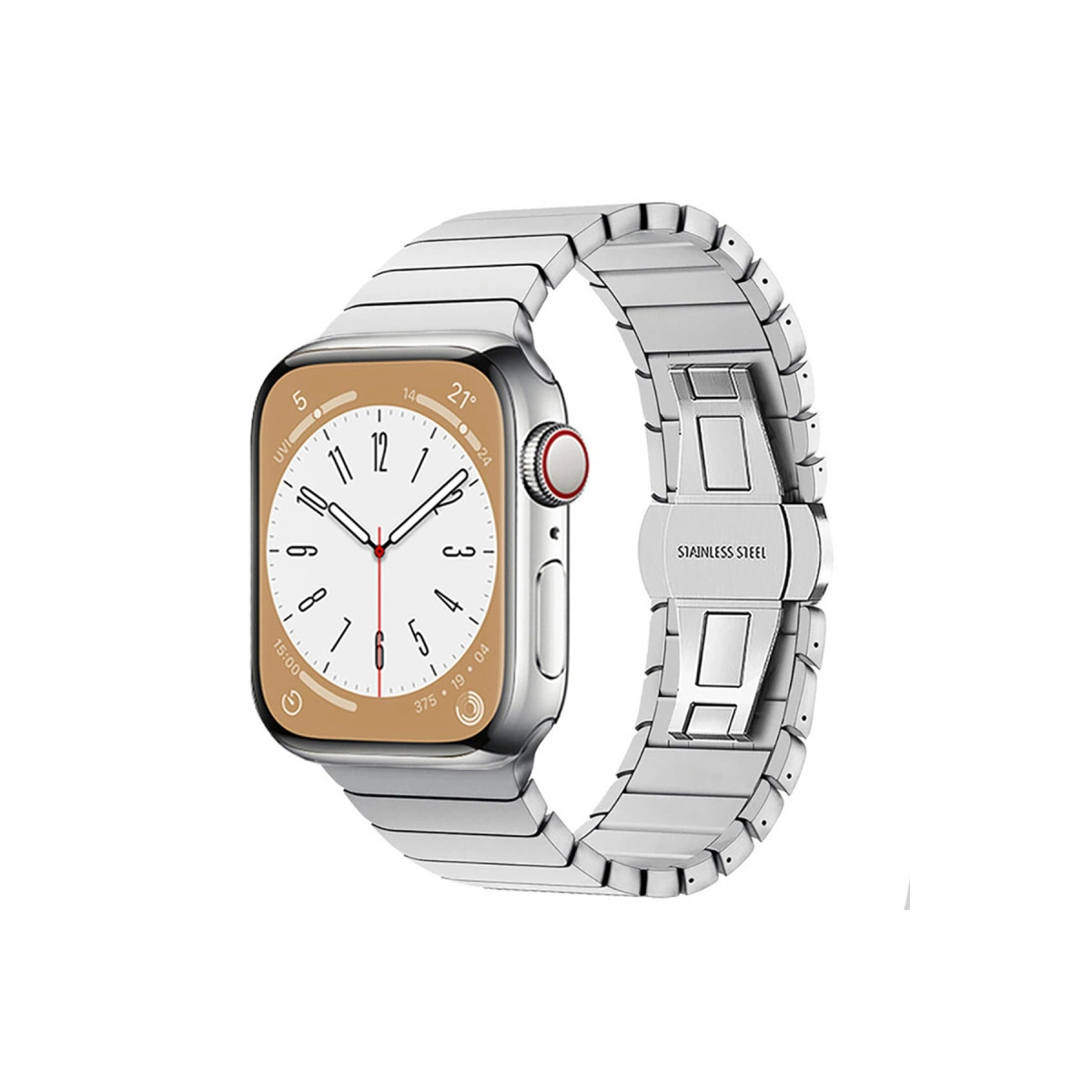 Newface Apple Watch 38mm Kr413 Fine Steel Kordon - Gümüş