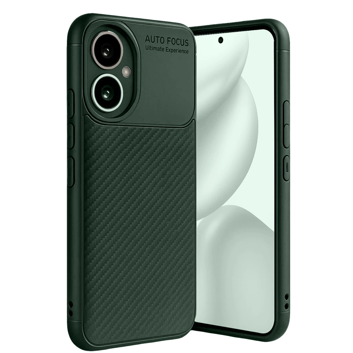 Honor 400 Kılıf Auto Focus Karbon Kapak - Koyu Yeşil