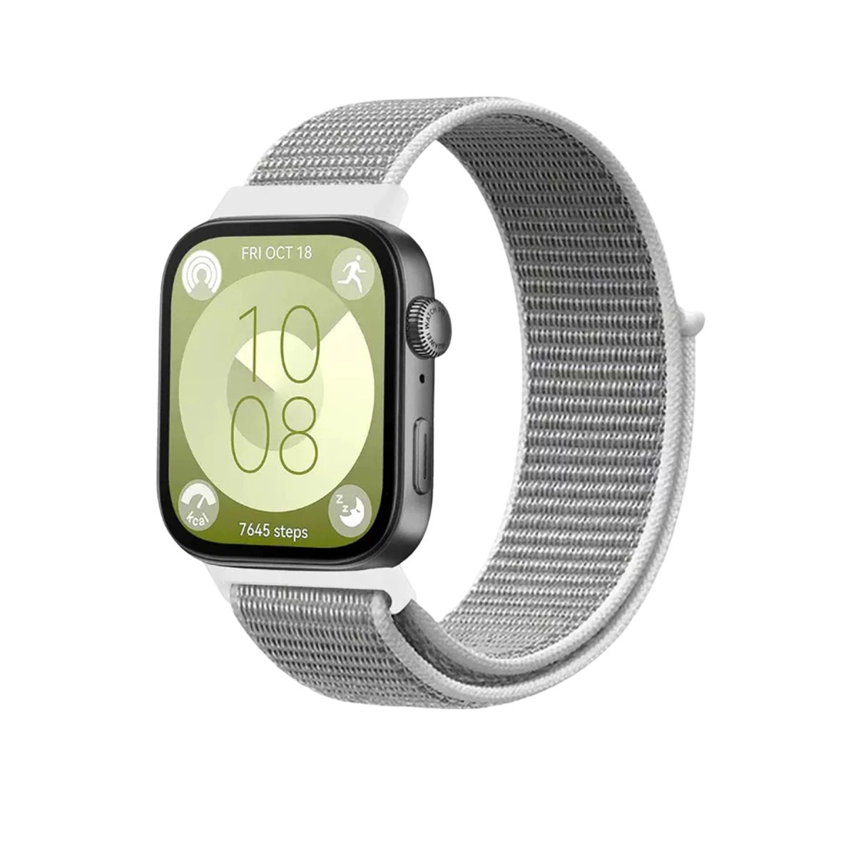 Huawei Fit 4 Hasırlı Cırtcırtlı Kordon - Beyaz