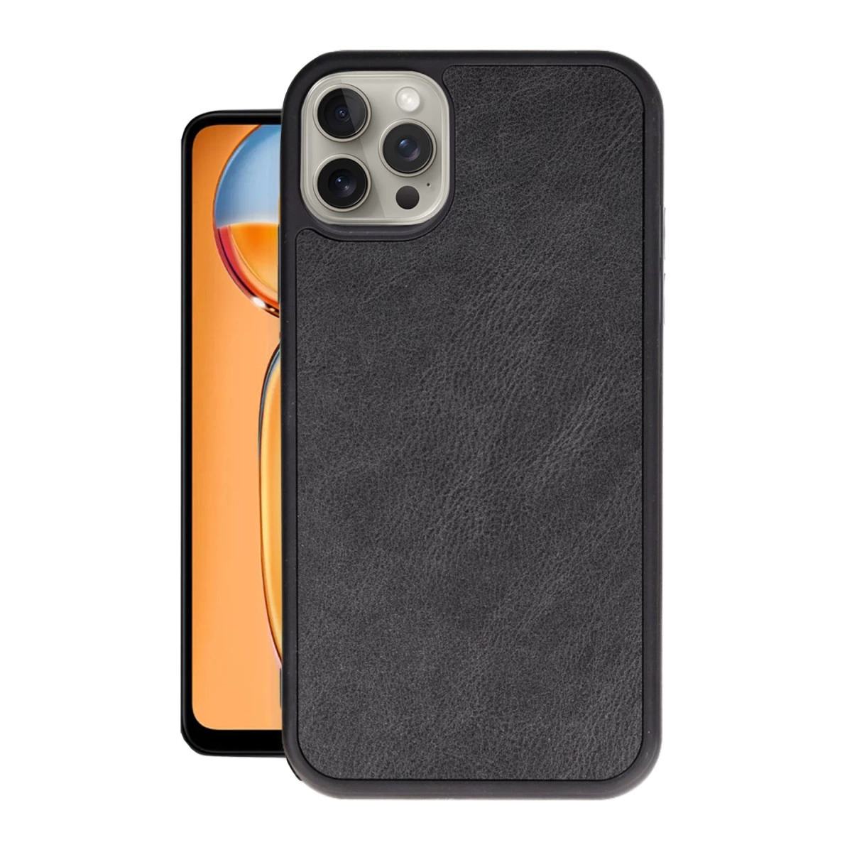 İphone 14 Pro Max Kılıf Aras Deri Kapak - Siyah