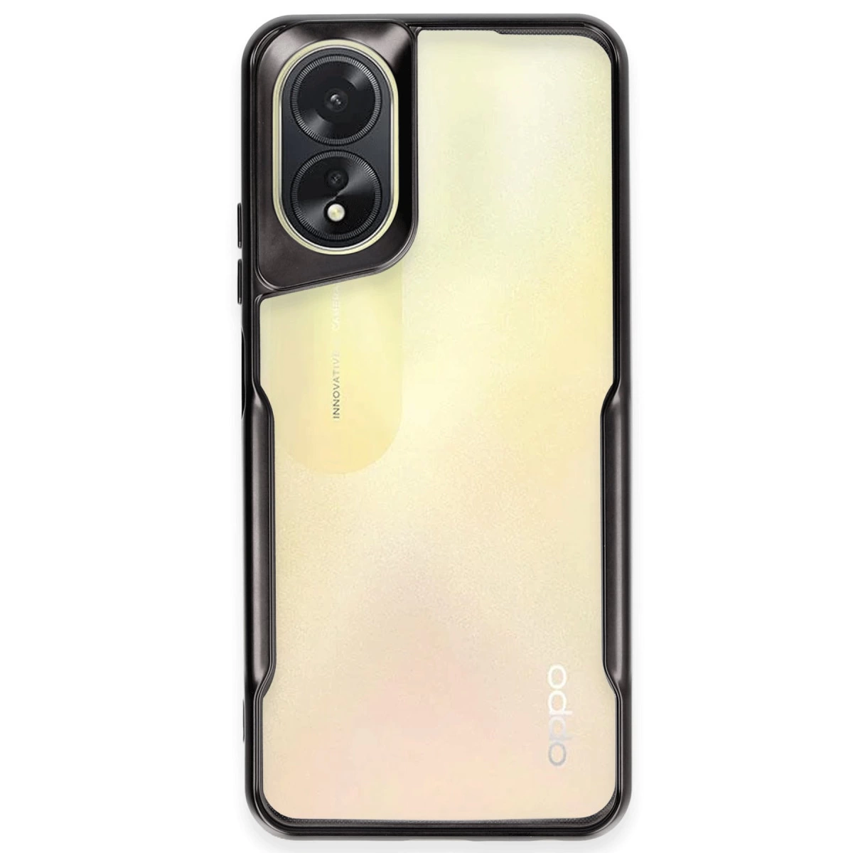 Oppo A38 Kılıf Boyi Silikon Kapak - Siyah