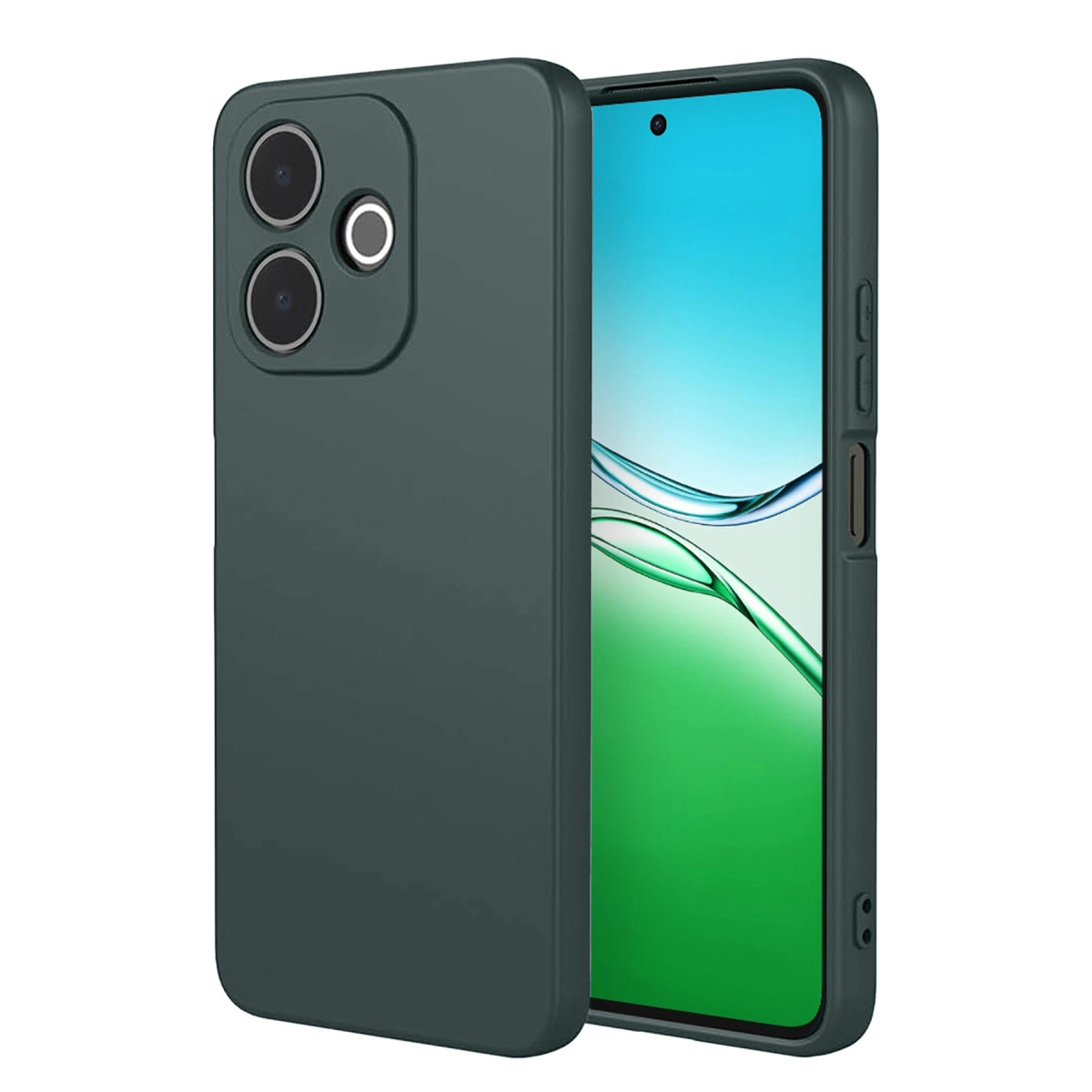 Oppo A5 Pro 4g First Silikon - Koyu Yeşil