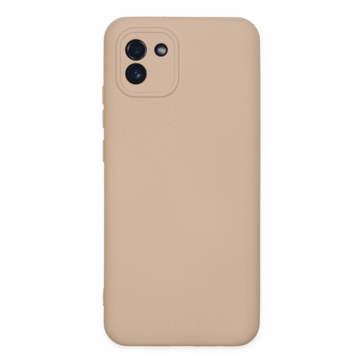 Newface Samsung Galaxy A03 Kılıf Nano İçi Kadife Silikon - Pudra