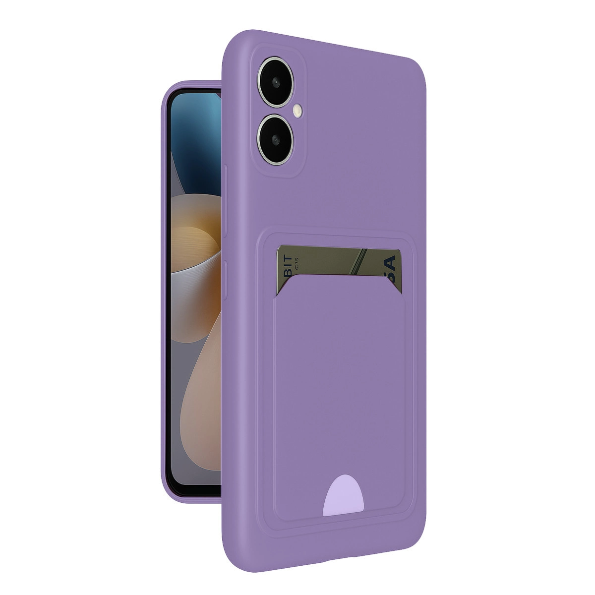 Samsung Galaxy A05 Kelvin Kartvizitli Silikon - Lila