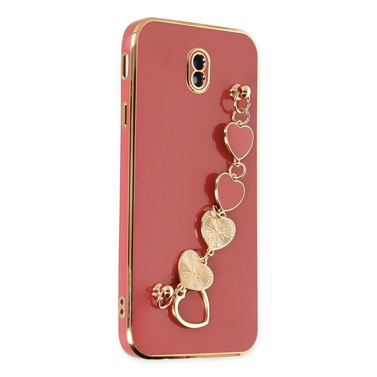 Newface Samsung Galaxy J7 Pro / J730 Kılıf Esila Silikon - Kırmızı