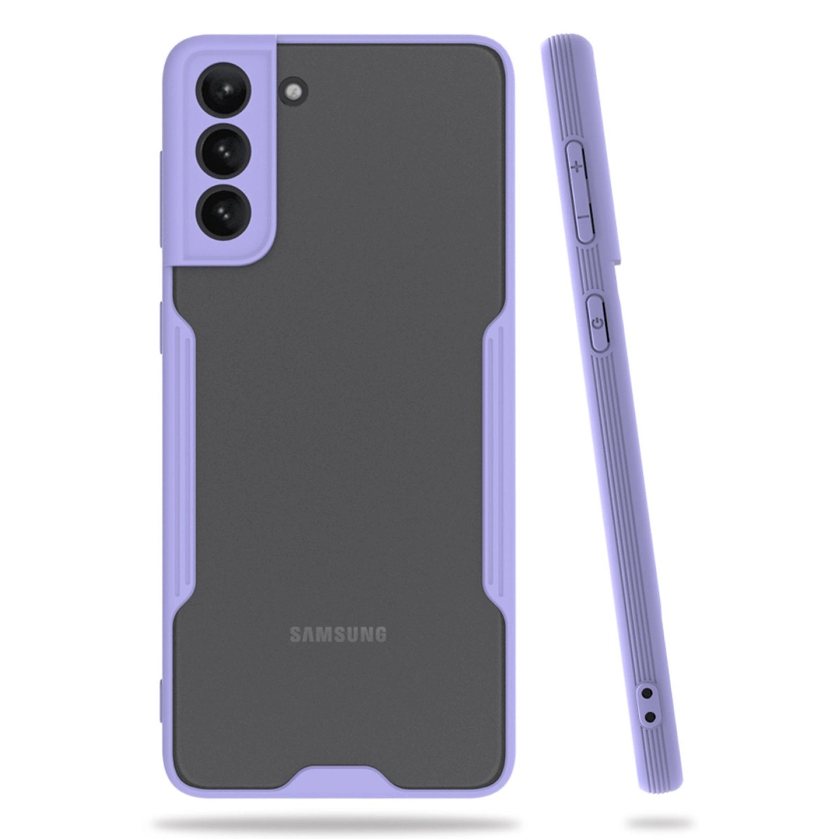 Samsung Galaxy S21 Plus Kılıf Platin Silikon - Lila