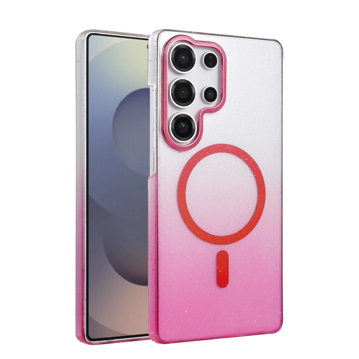 Samsung Galaxy S25 Ultra Glossy Magsafe Kapak - Pembe