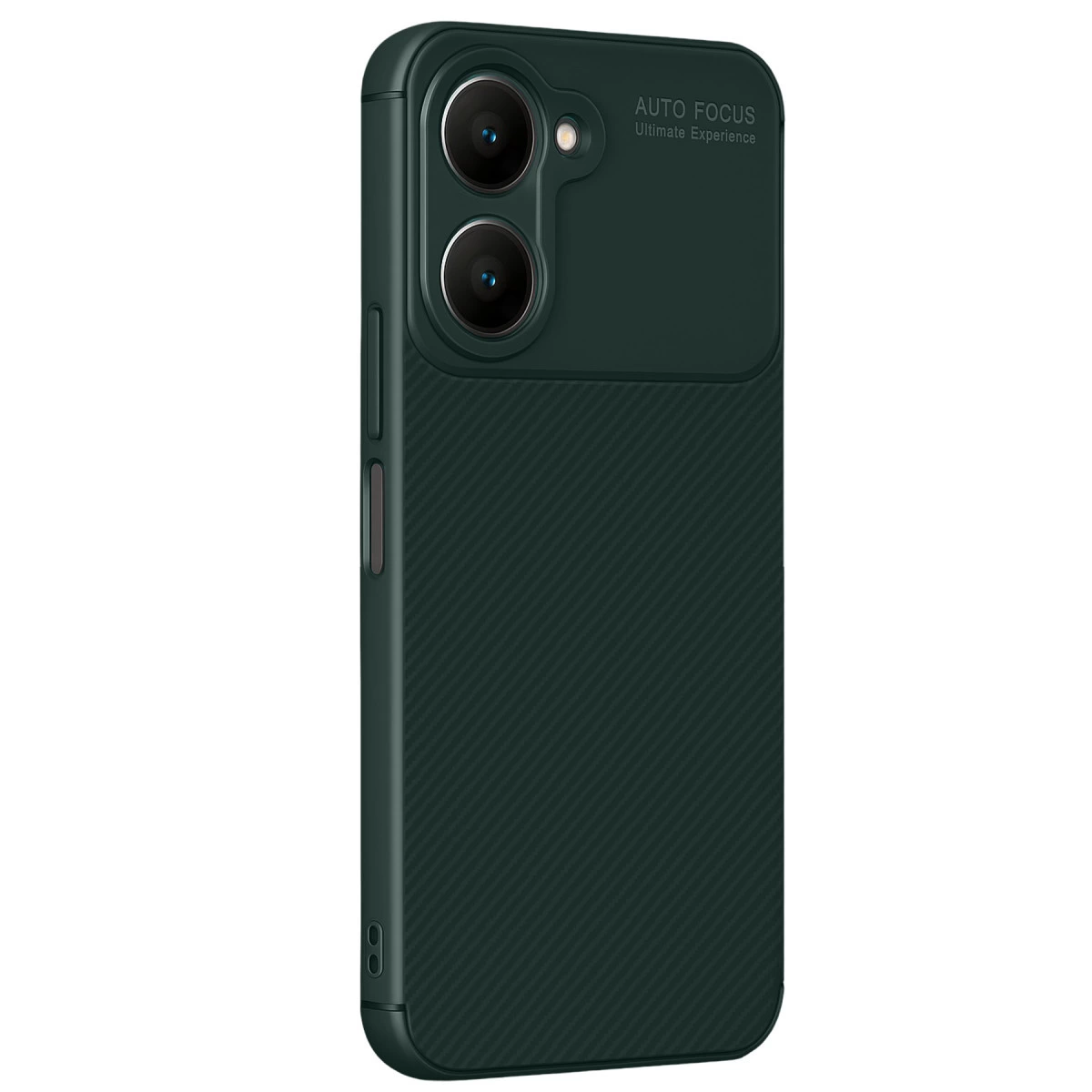 Vivo Y18 Kılıf Auto Focus Karbon Kapak - Koyu Yeşil