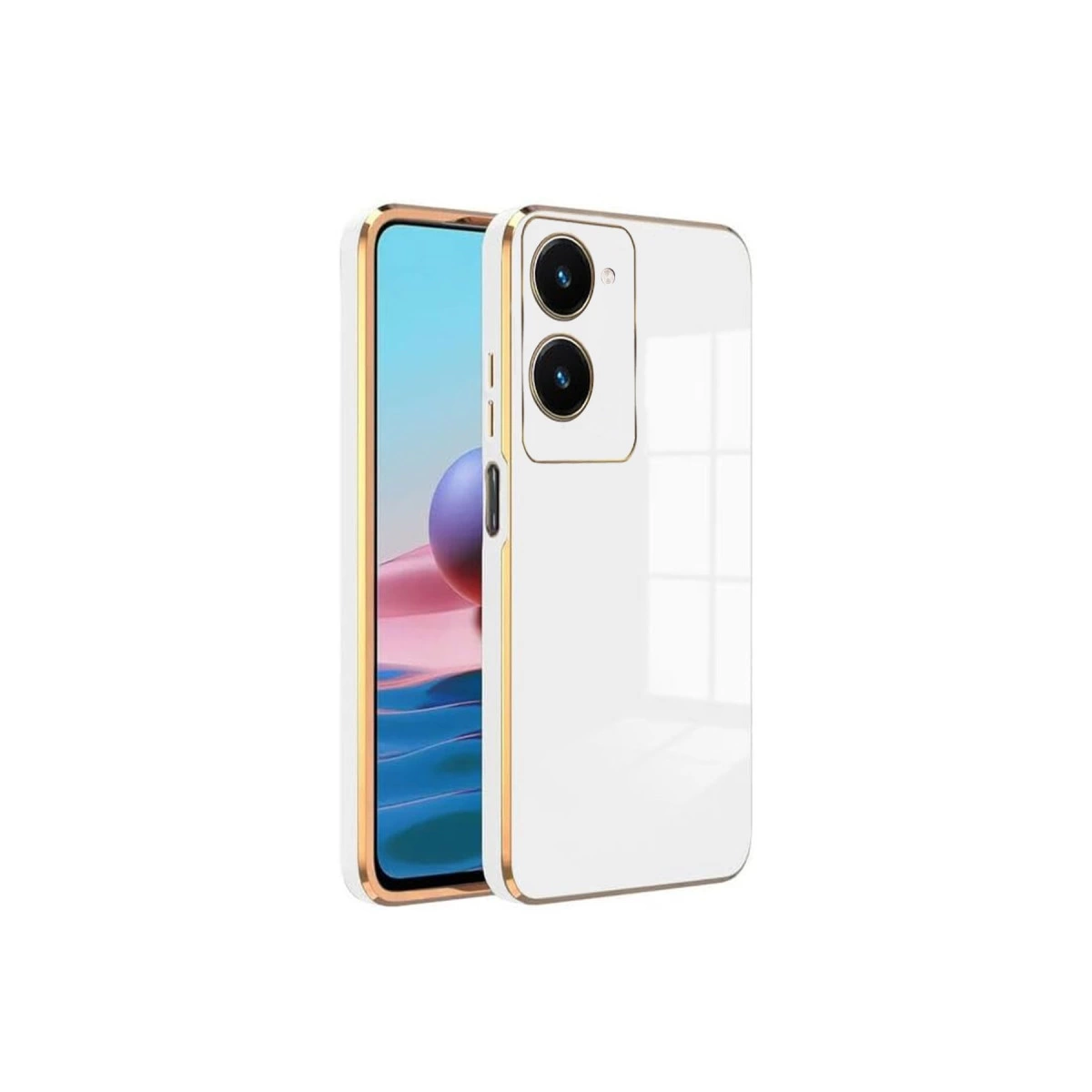 Vivo Y18 Kılıf Volet Silikon - Beyaz