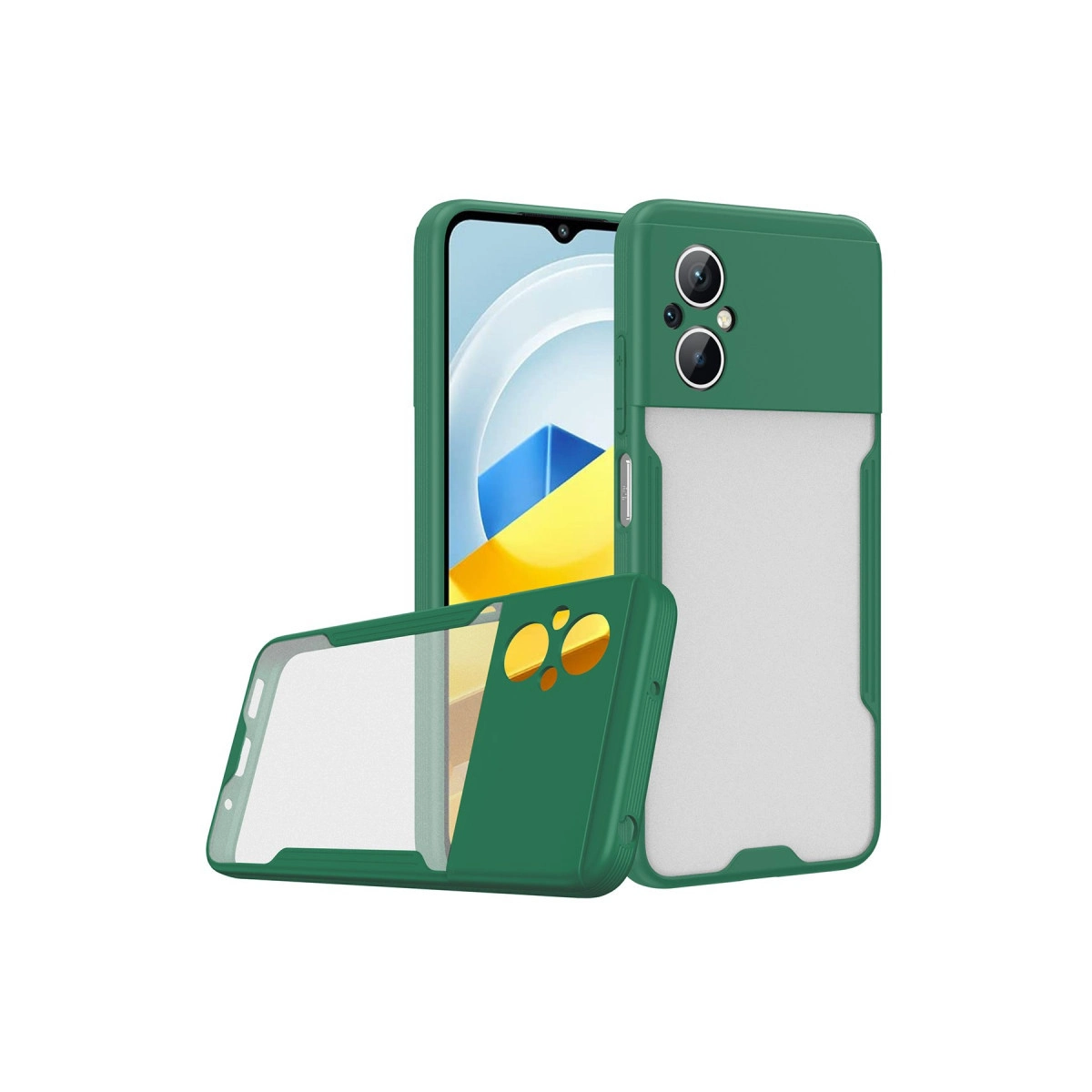 Xiaomi Poco M5 Kılıf Platin Silikon - Yeşil