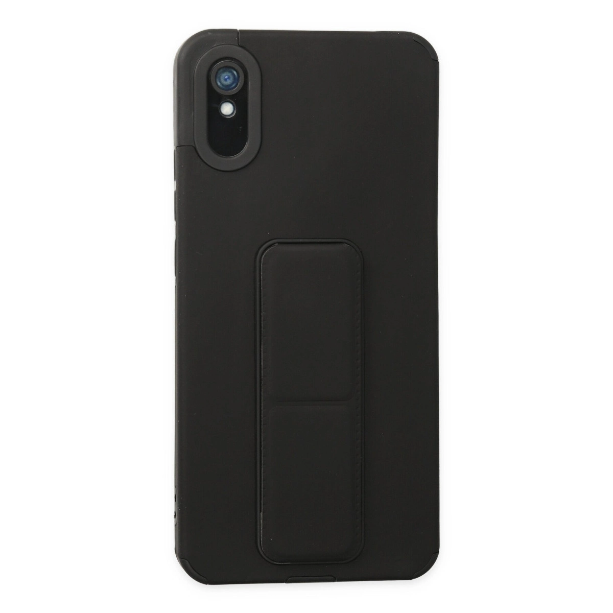 Newface Xiaomi Redmi 9a Kılıf Mega Standlı Silikon - Siyah