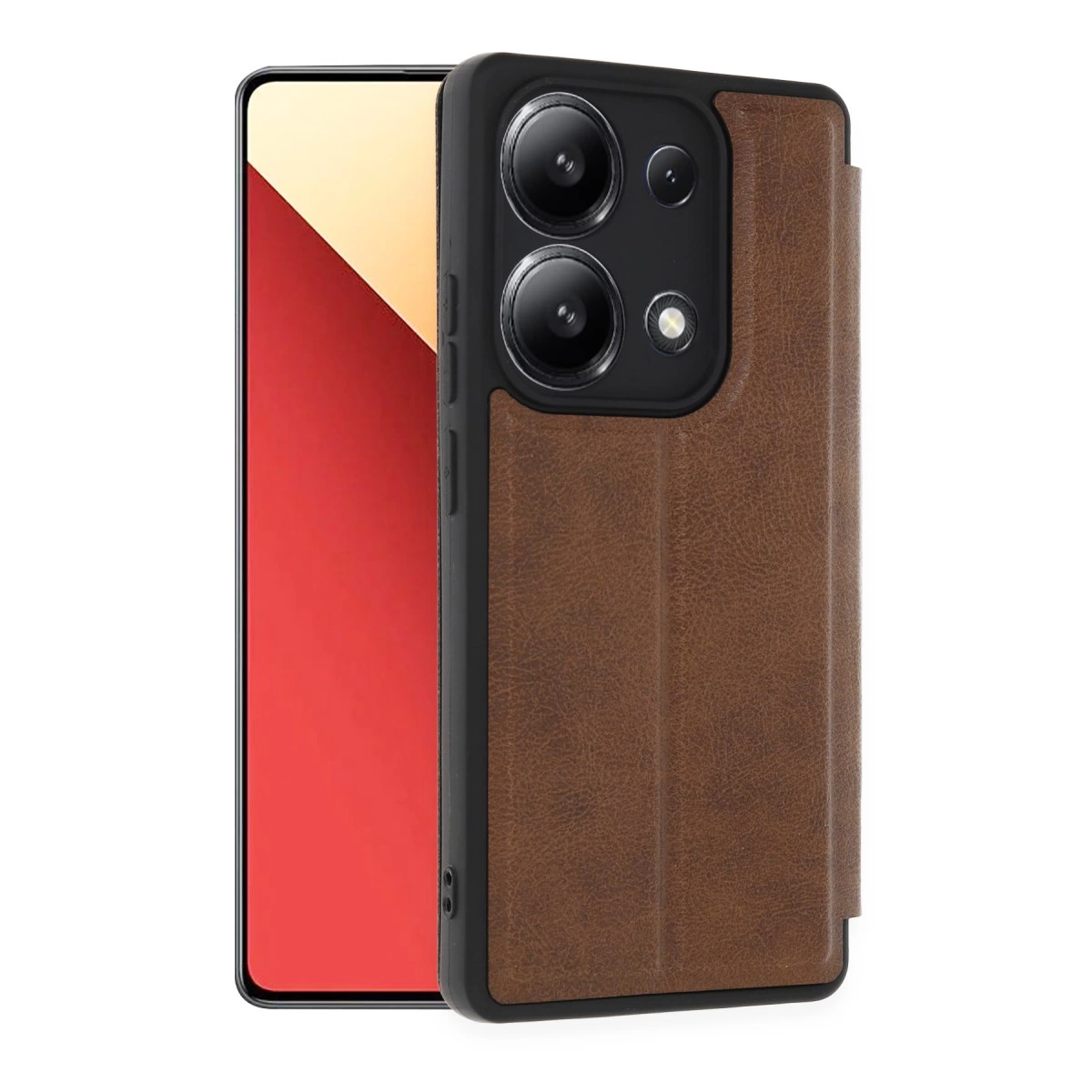 Xiaomi Redmi Note 13 4g Kılıf Flip Cover - Taba