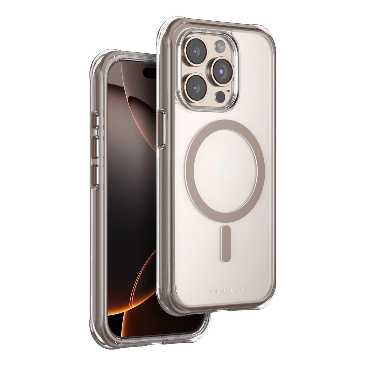 Onegif  İphone 15 Pro Max Hulk Magsafe Kapak - Çöl Titanyum