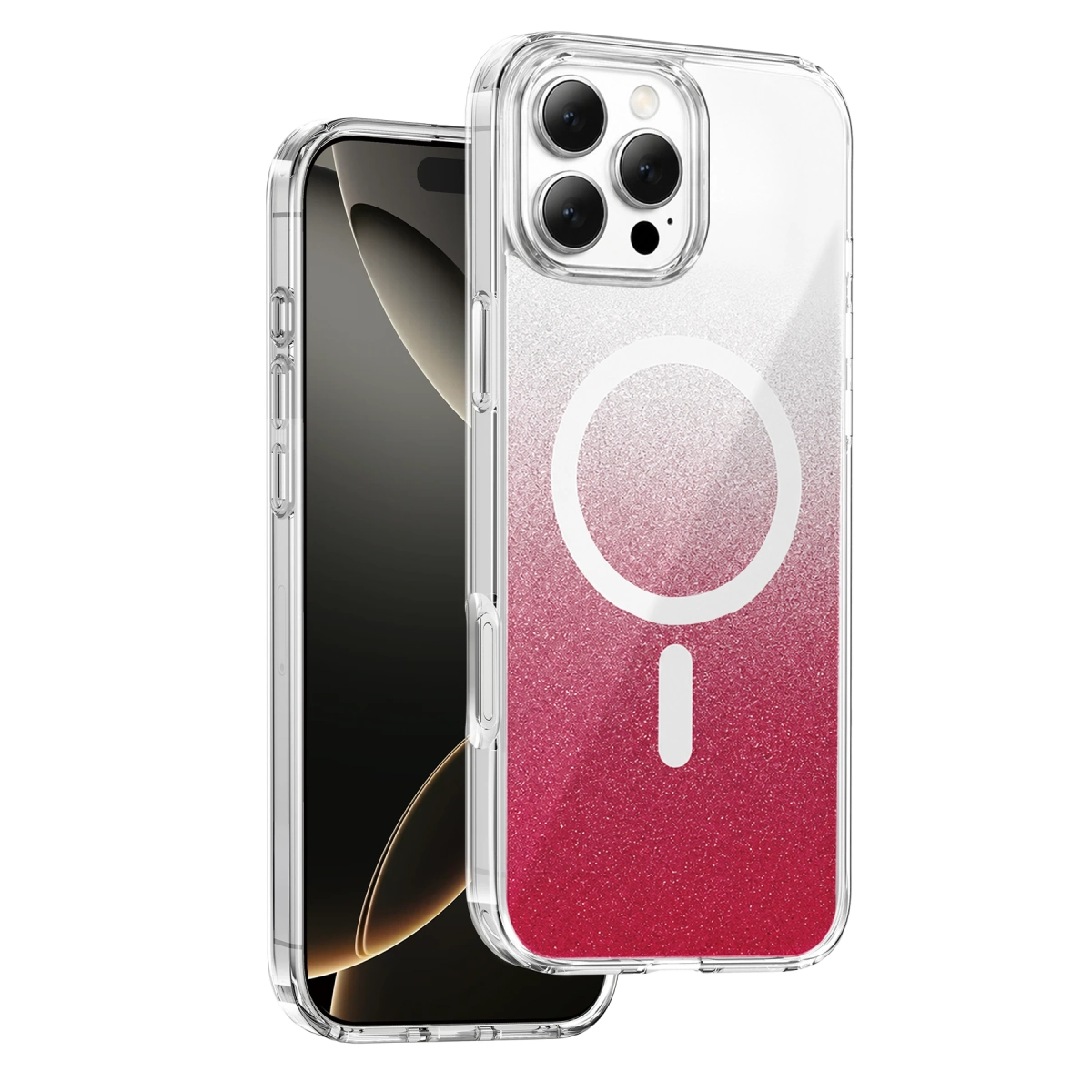 Onegif  İphone 16 Pro Max Sora Simli Magsafe Kapak - Kırmızı
