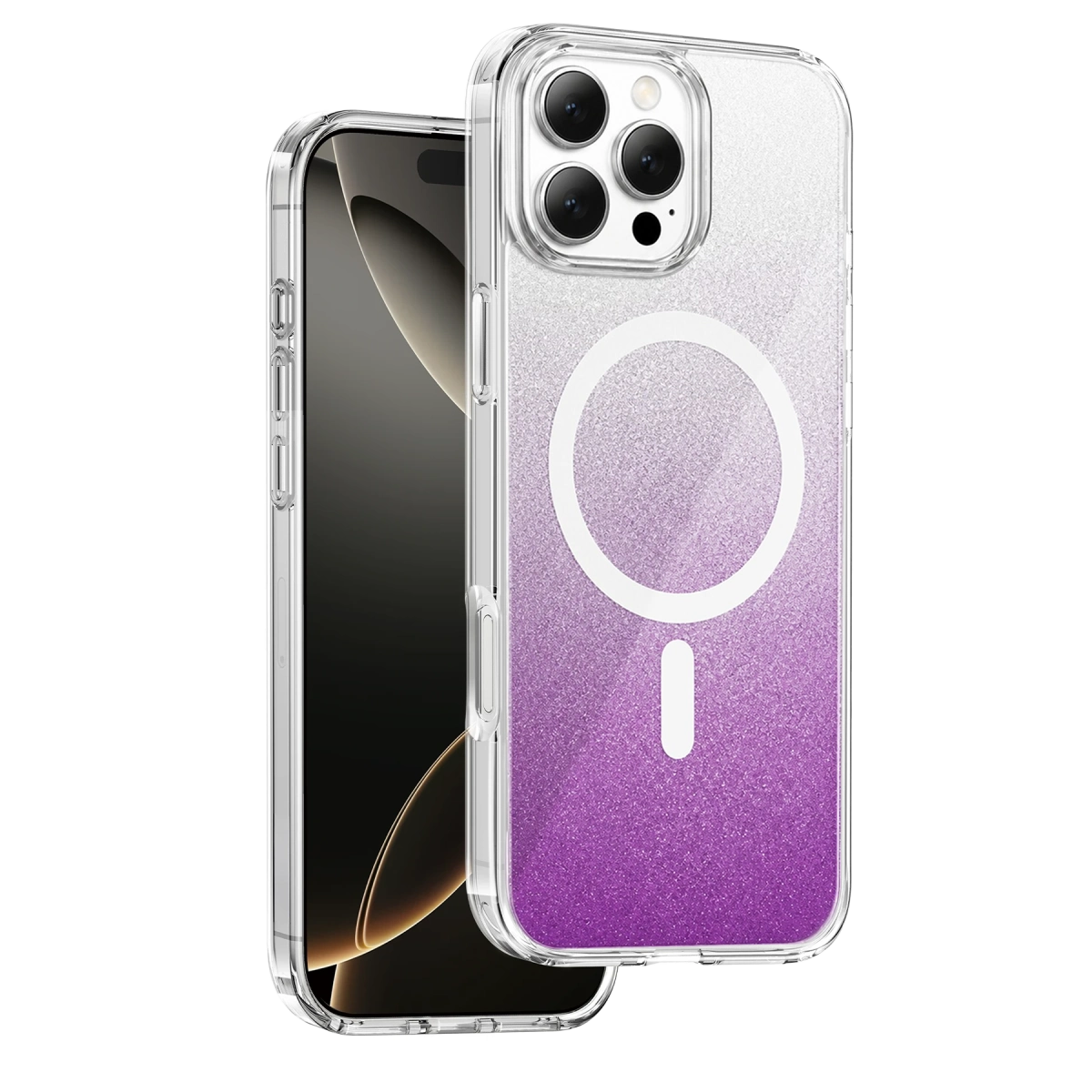 Onegif  İphone 16 Pro Max Sora Simli Magsafe Kapak - Mor