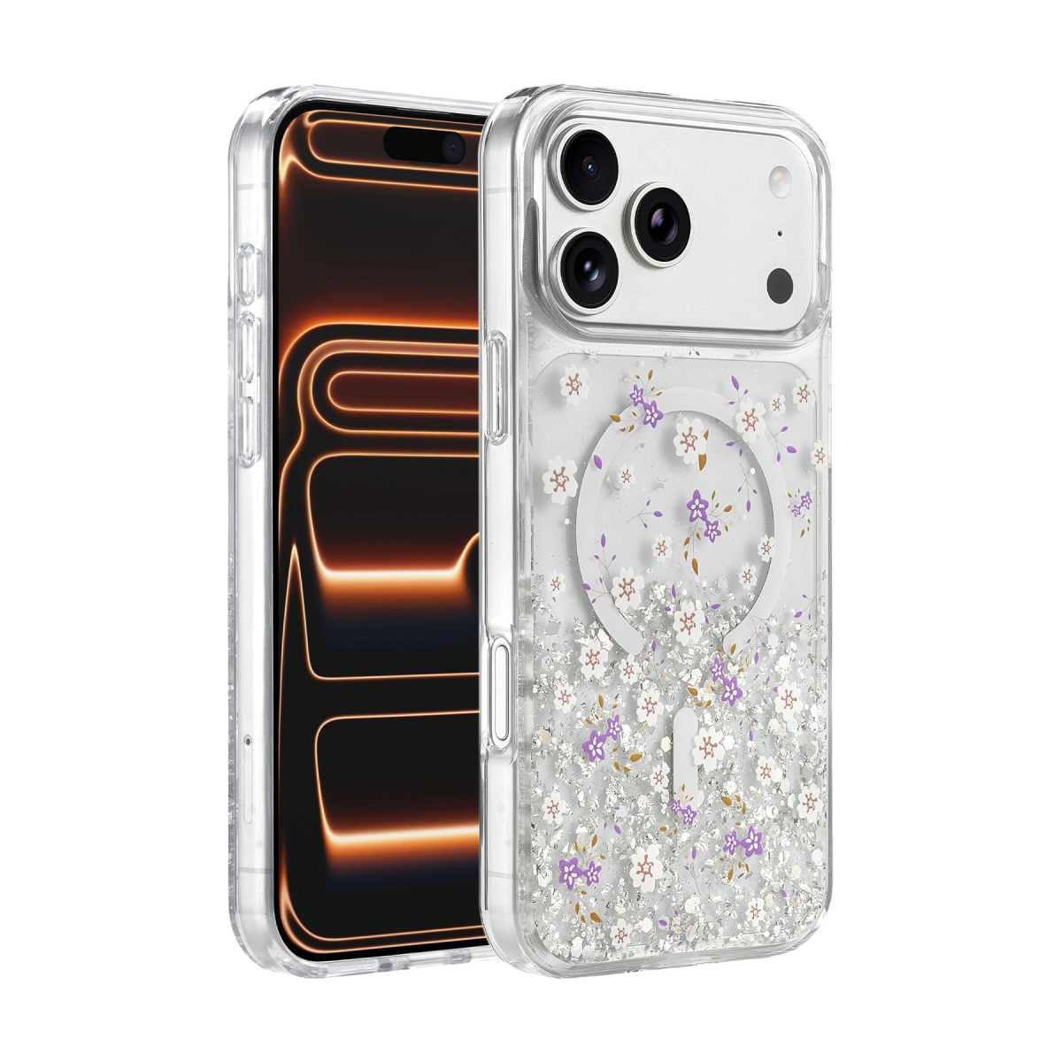 Onegif  İphone 17 Pro Max Misk Simli Magsafe Kapak - Desen 2