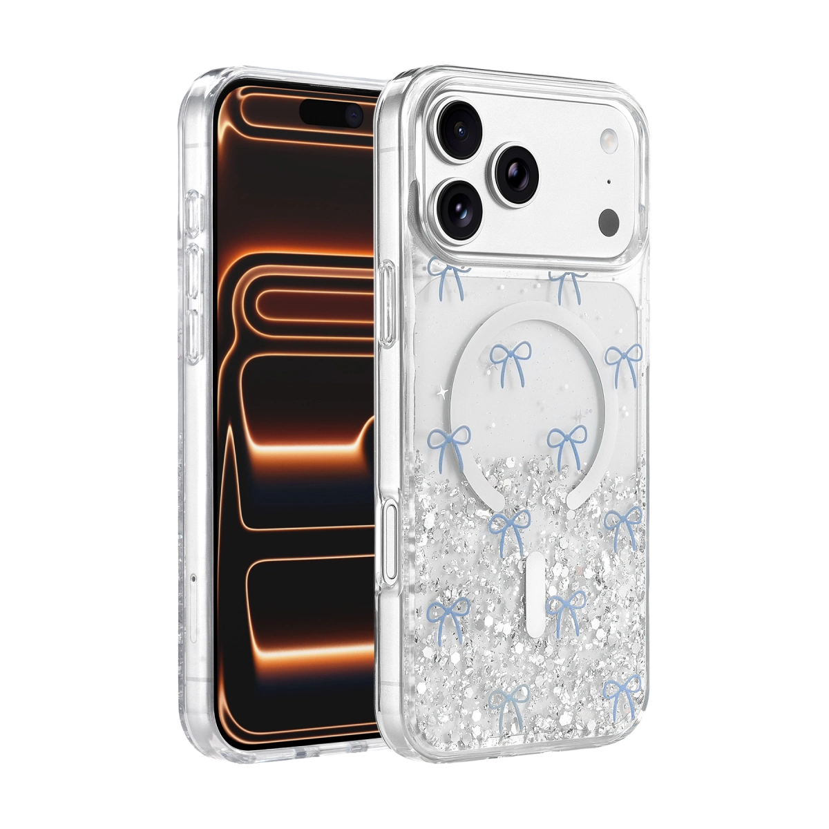 Onegif  İphone 17 Pro Max Misk Simli Magsafe Kapak - Desen 3
