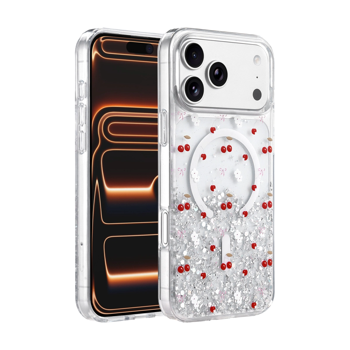 Onegif  İphone 17 Pro Max Misk Simli Magsafe Kapak - Desen 5