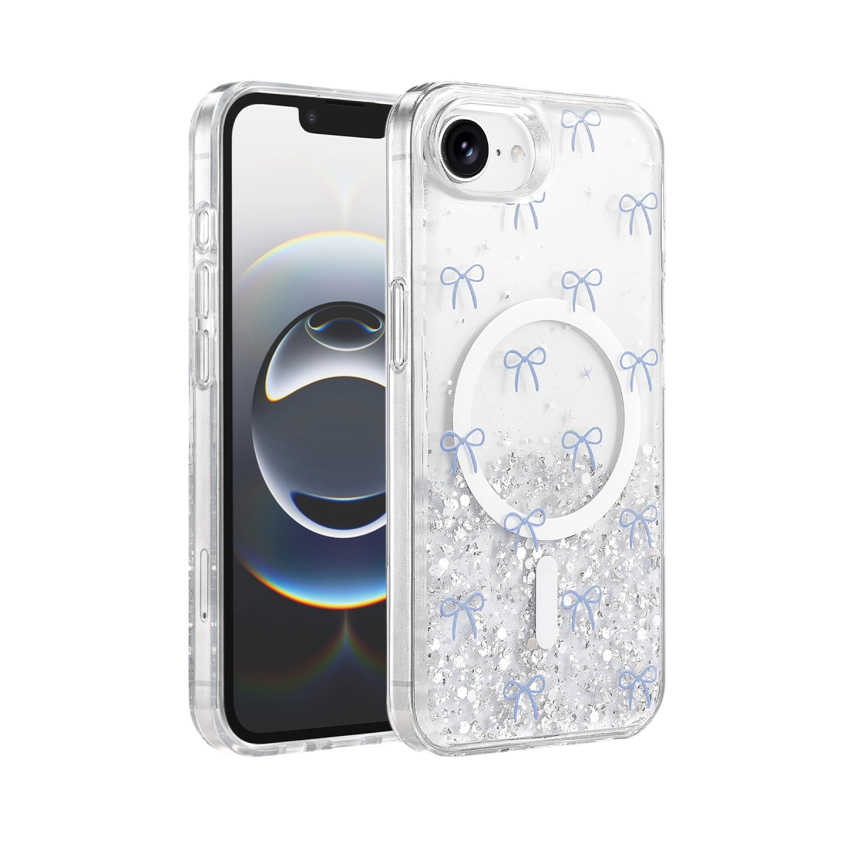 Onegif  İphone 17e Misk Simli Magsafe Kapak - Desen 3