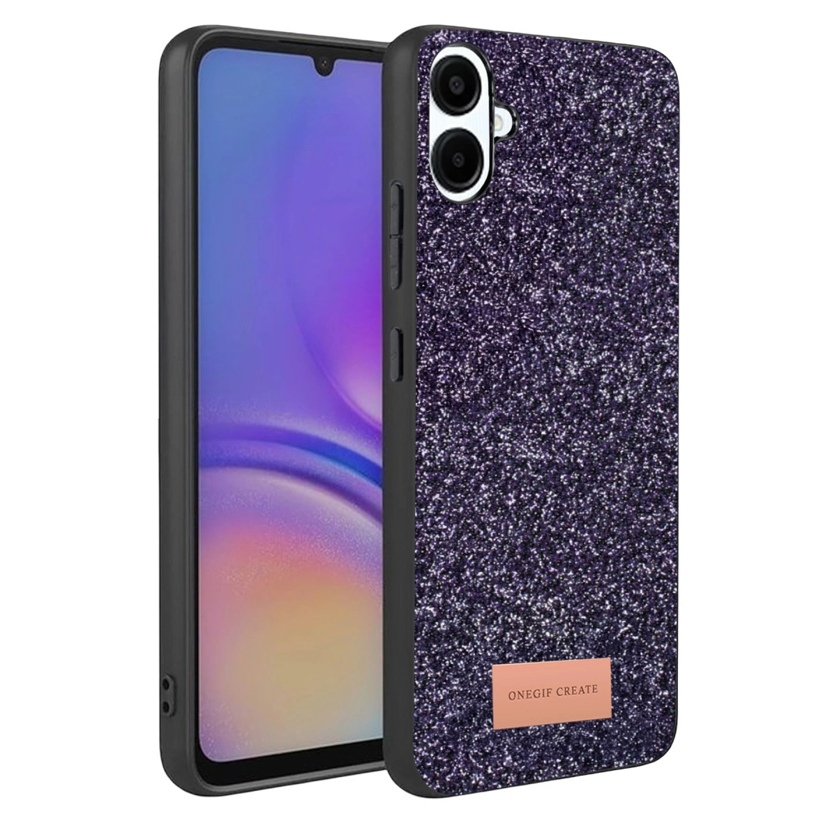 Onegif Samsung Galaxy A07 4g Bright Simli Kapak - Derin Mor