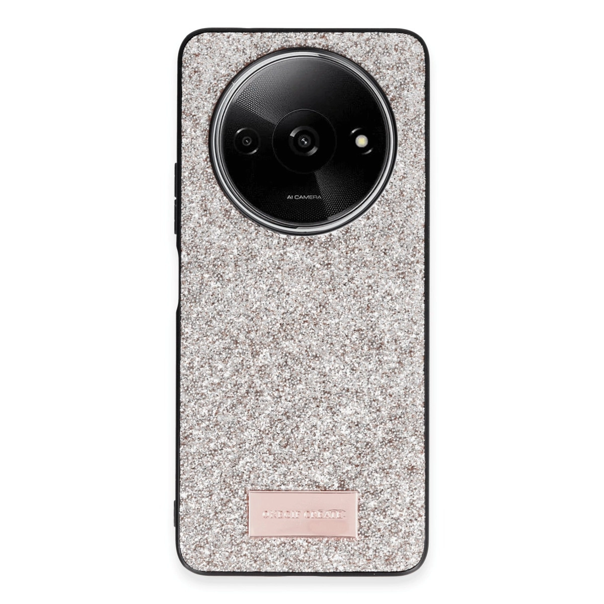 Onegif Xiaomi Redmi A3 4g Bright Simli Kapak - Gold