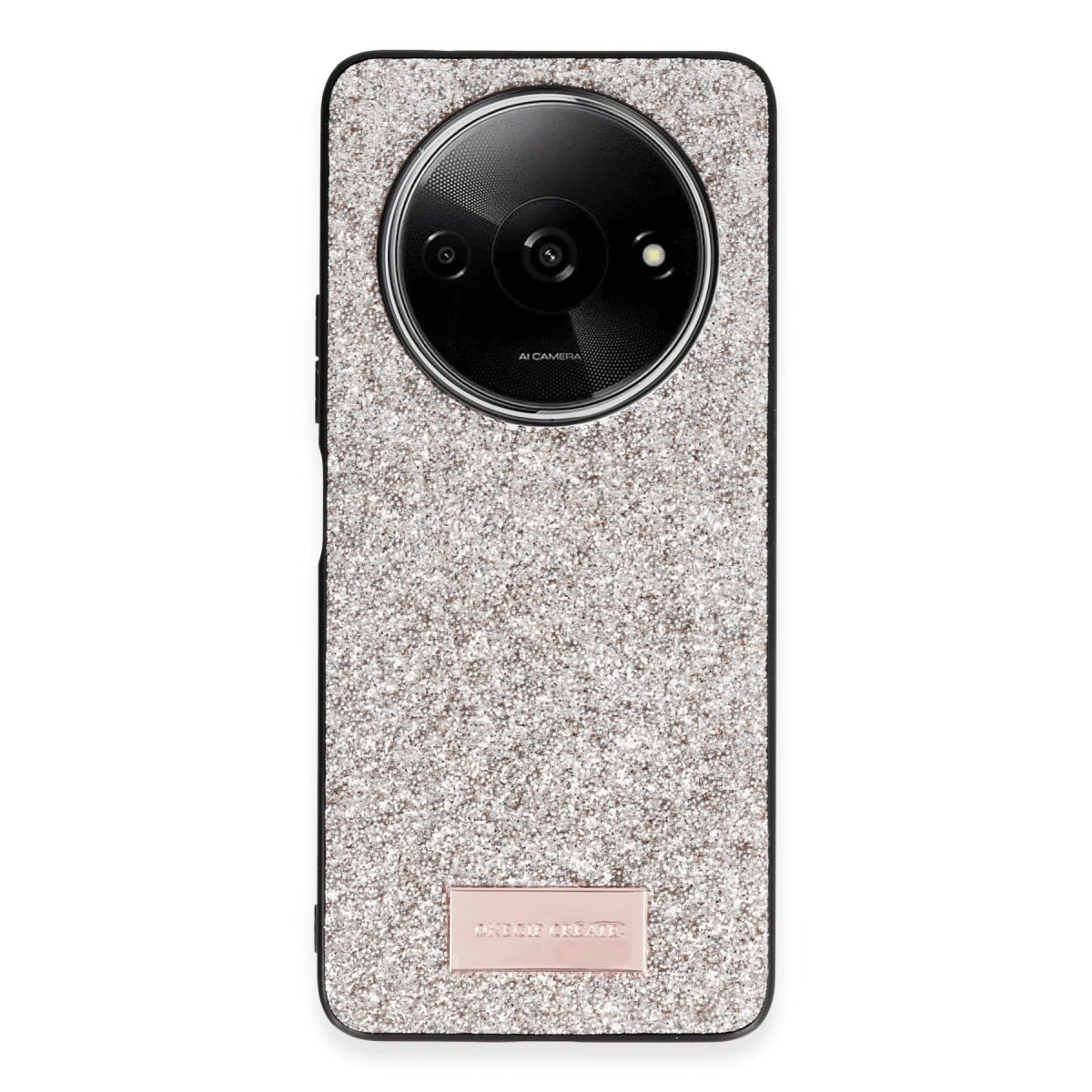 Onegif Xiaomi Redmi A3 4g Bright Simli Kapak - Gold