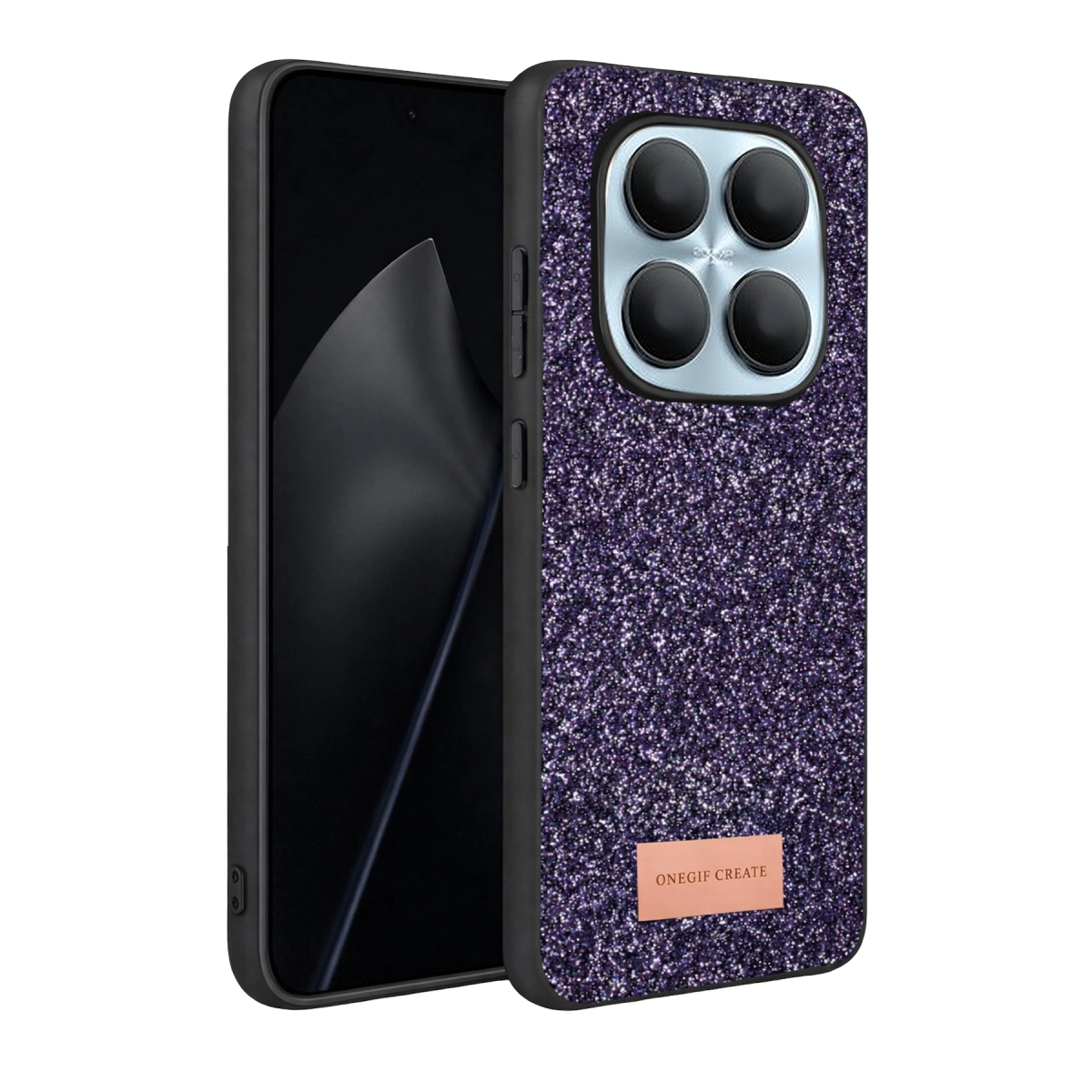 Onegif Xiaomi Redmi Note 15 4g Bright Simli Kapak - Derin Mor
