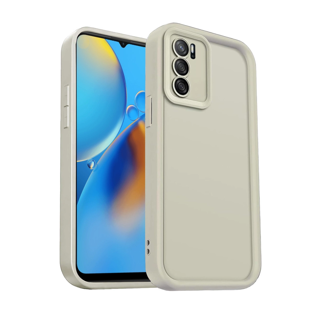 Oppo A16 Kılıf Viera Silikon - Krem